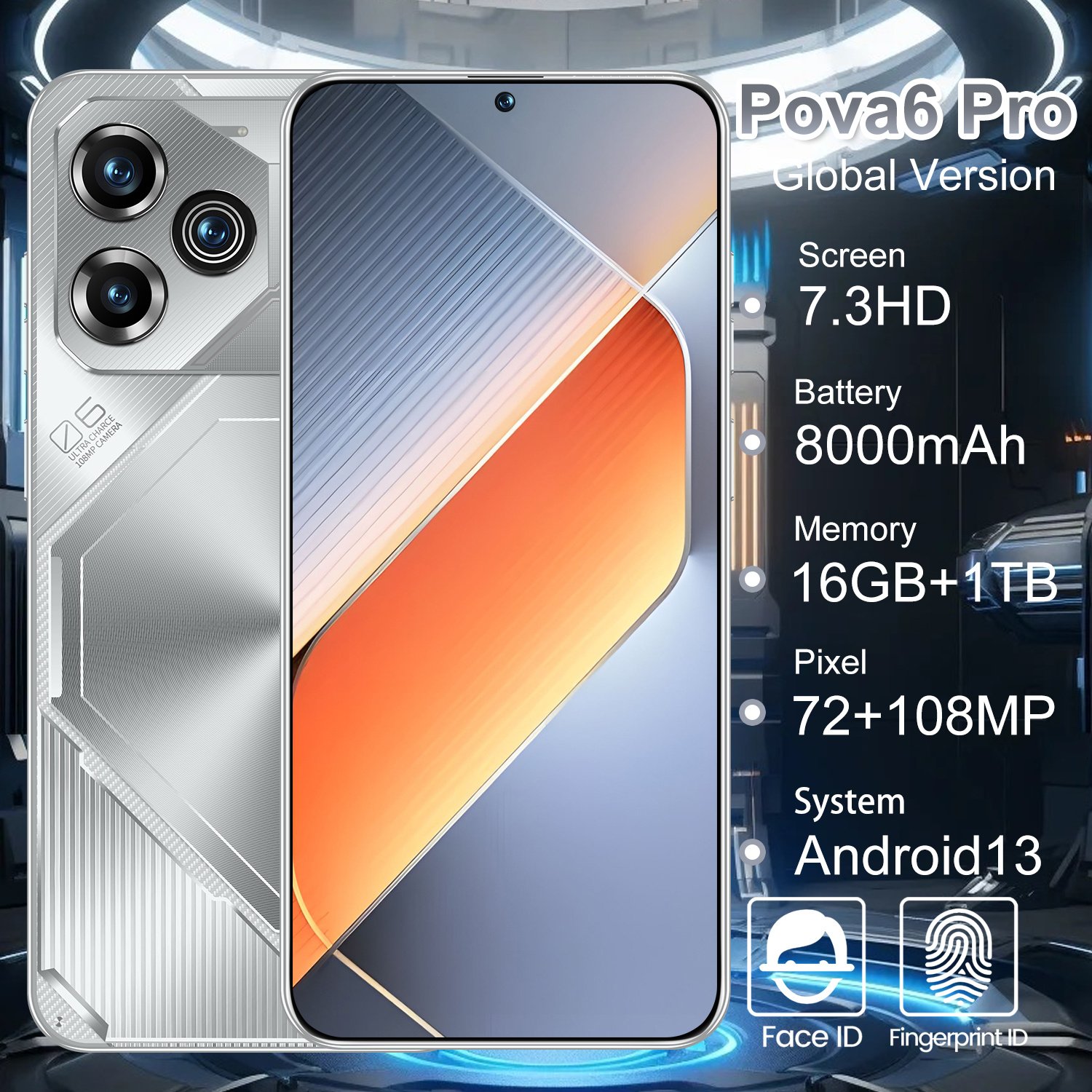 2024 TikTok Hot Selling Pova 6 Pro Mobile Phone Gooba HD LCD Screen 2+16GB Memory Android 3G Smartphone Low Price Drop Shipping